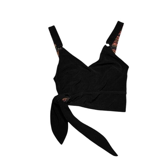 Free People Tops Free People Paisley Pop Cropped Black Tank Top Black Size Small - Picture 5 of 10